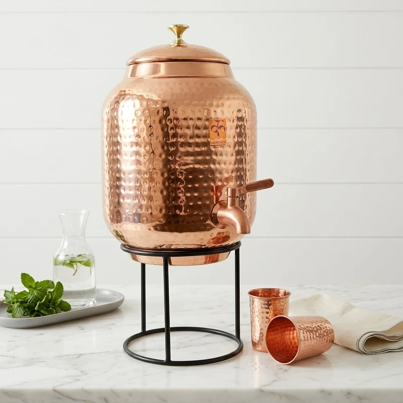 Ayurvedisches Kupfer-Wasserspender-Set – Versand Ende Oktober