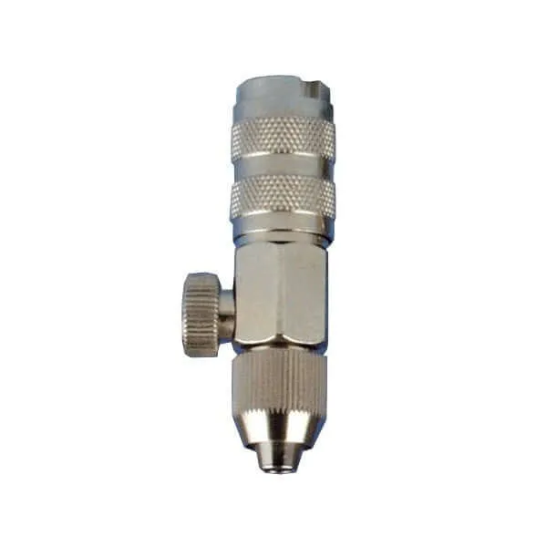 Airbrush Kupplung NW 2,7mm mit Regler & Schlauchtülle 4x6mm