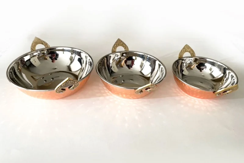 Kupfer Kadhai Set