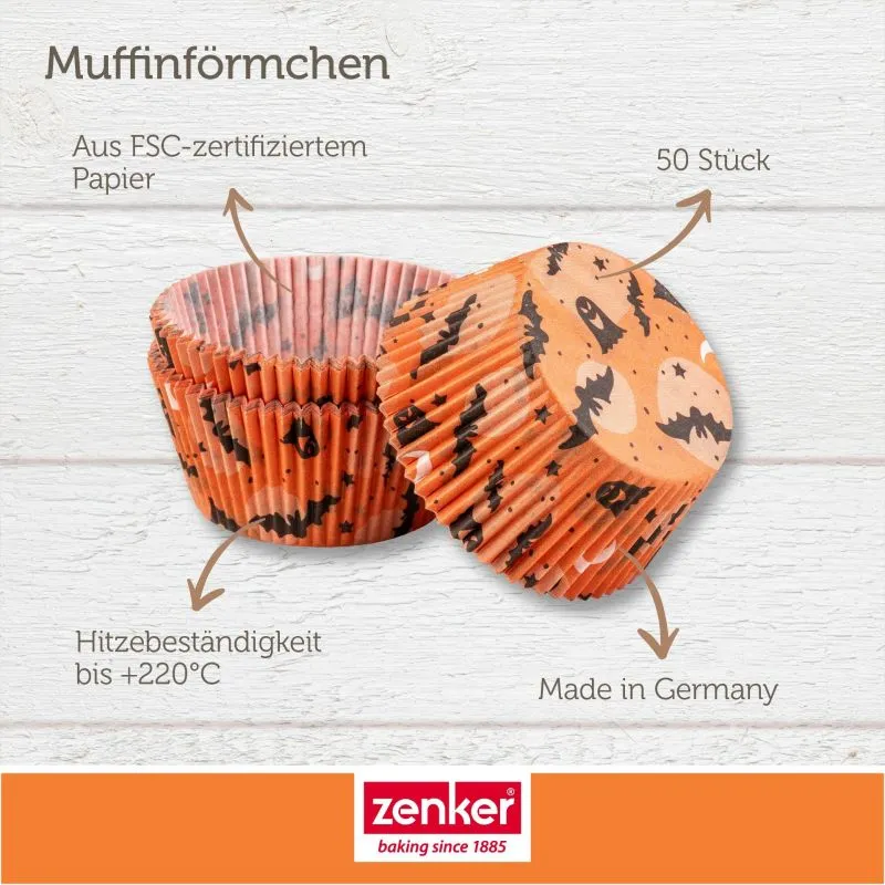 Papier-Muffinförmchen Halloween – 50 Stück - Zenker