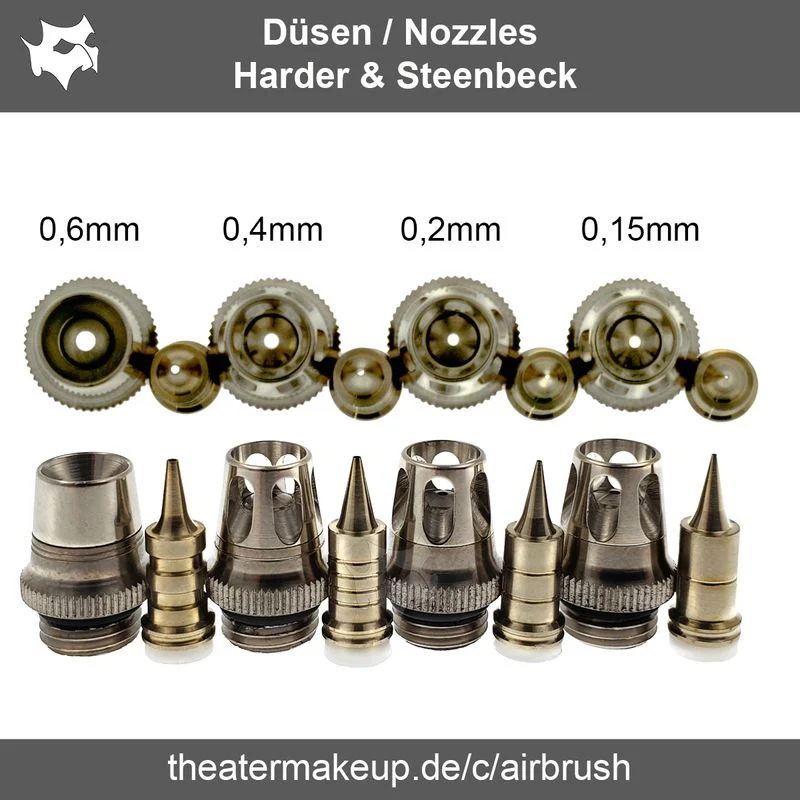 Düsensatz 0,6mm Airbrush Evolution, Grafo, Infinity, Focus Chrom