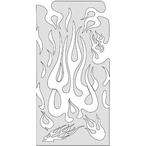 Stencil Artool Flame medium