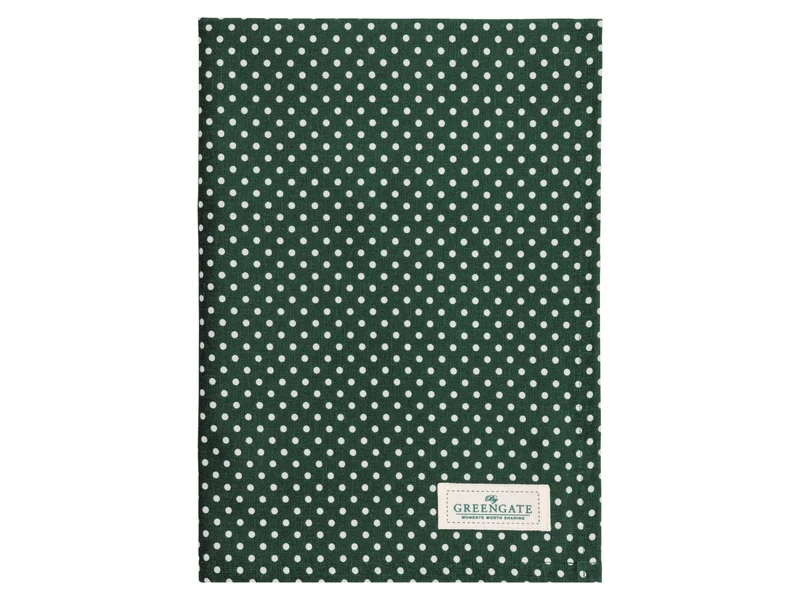Greengate Dotty Geschirrtuch dark green 70x50cm