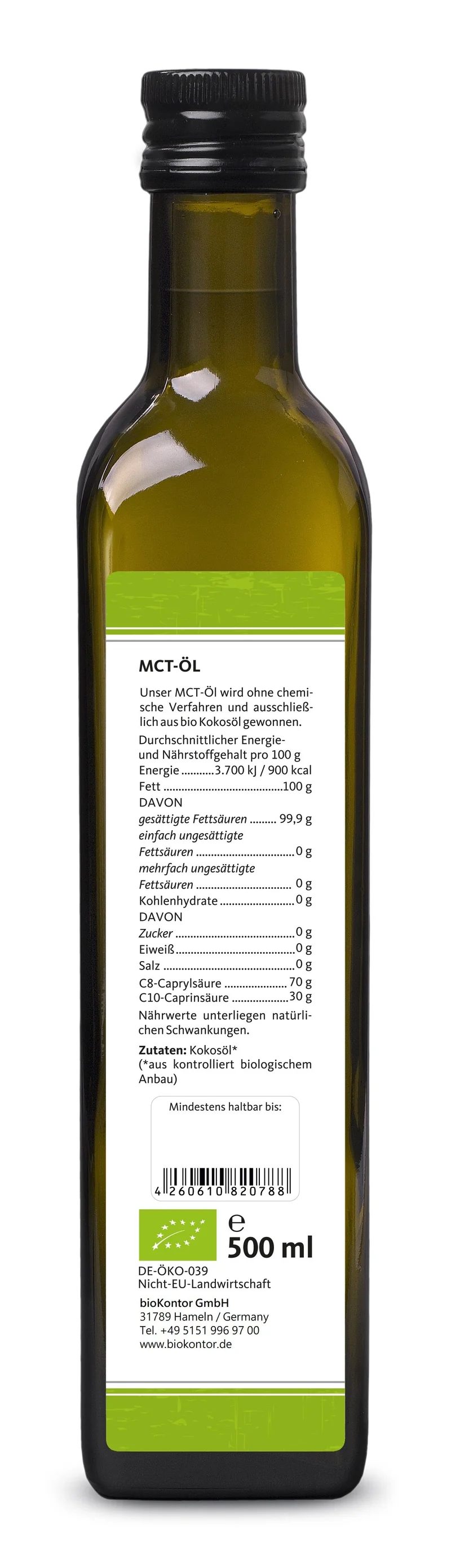 MCT Öl aus 100% bio Kokosöl