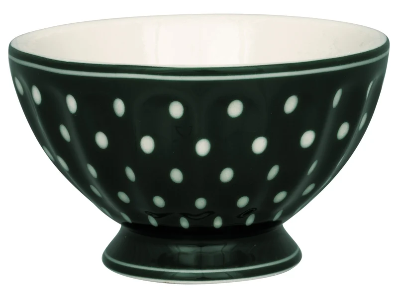 Greengate Dotty French Bowl medium dark green 10cm
