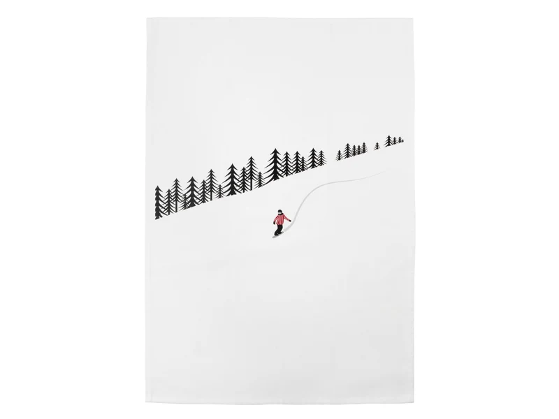 ASA Selection joy snow tracks Geschirrtuch snowboarding 49x70cm