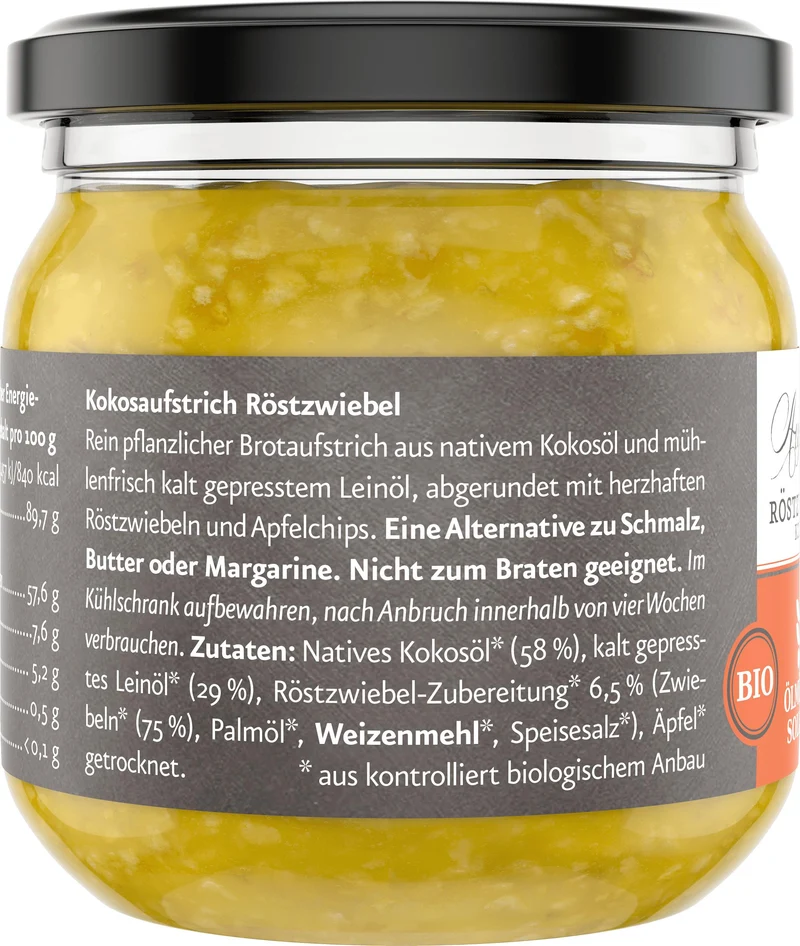 Röstzwiebel Kokos Aufstrich BIO 100 g