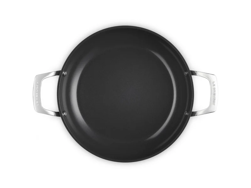 Le Creuset Essential Keramik-Antihaft Profipfanne mit Glasdeckel 28cm