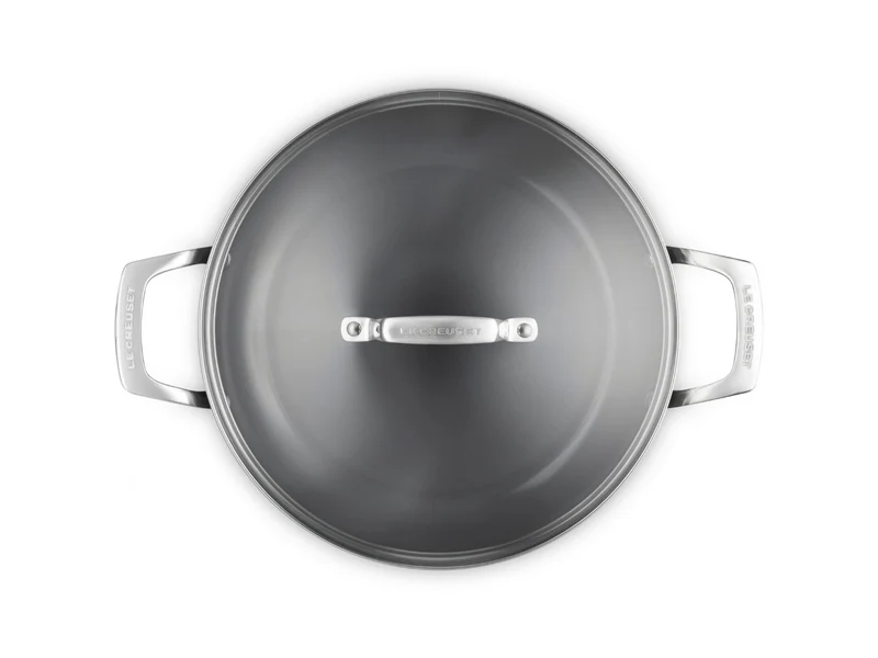 Le Creuset Essential Keramik-Antihaft Profipfanne mit Glasdeckel 28cm