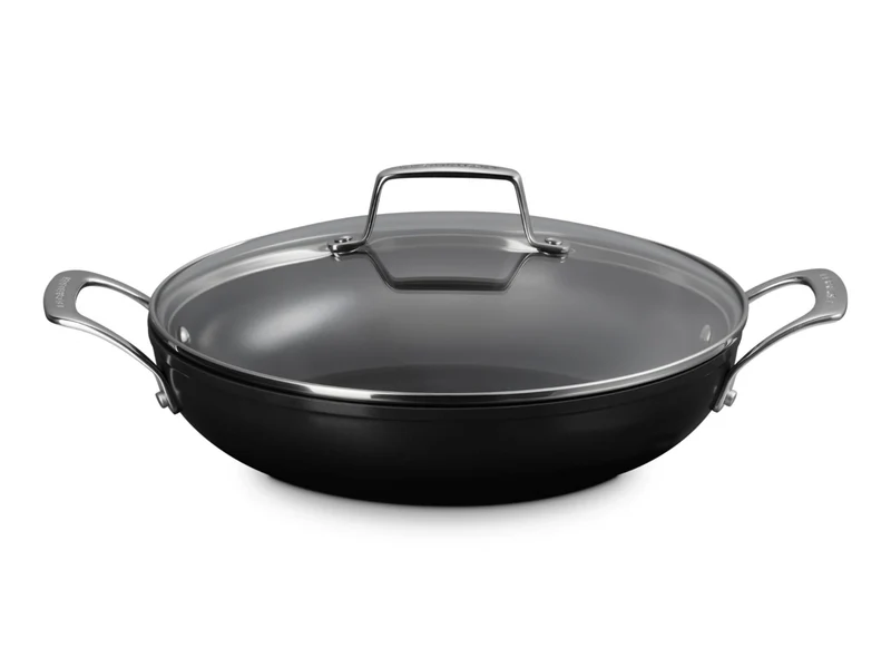 Le Creuset Essential Keramik-Antihaft Profipfanne mit Glasdeckel 28cm