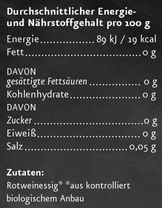 Rotweinessig BIO 250 ml