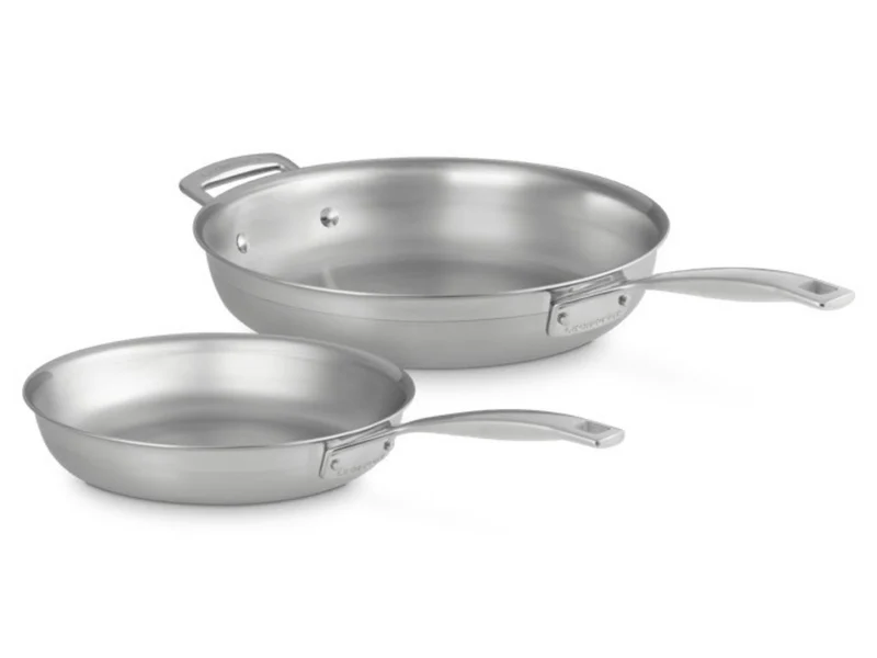 Le Creuset 3-ply Pfannenset Edelstahl 24/28cm 2tlg