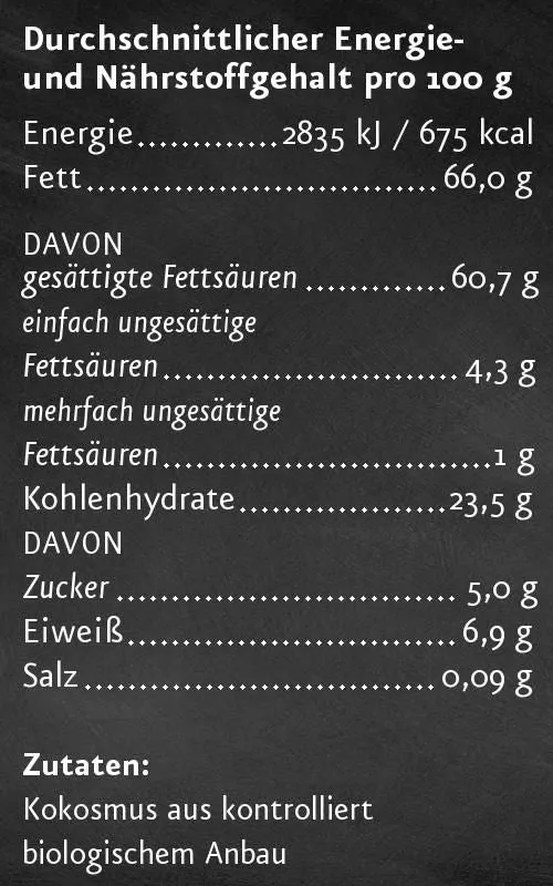 Kokosmus pur Aufstrich BIO