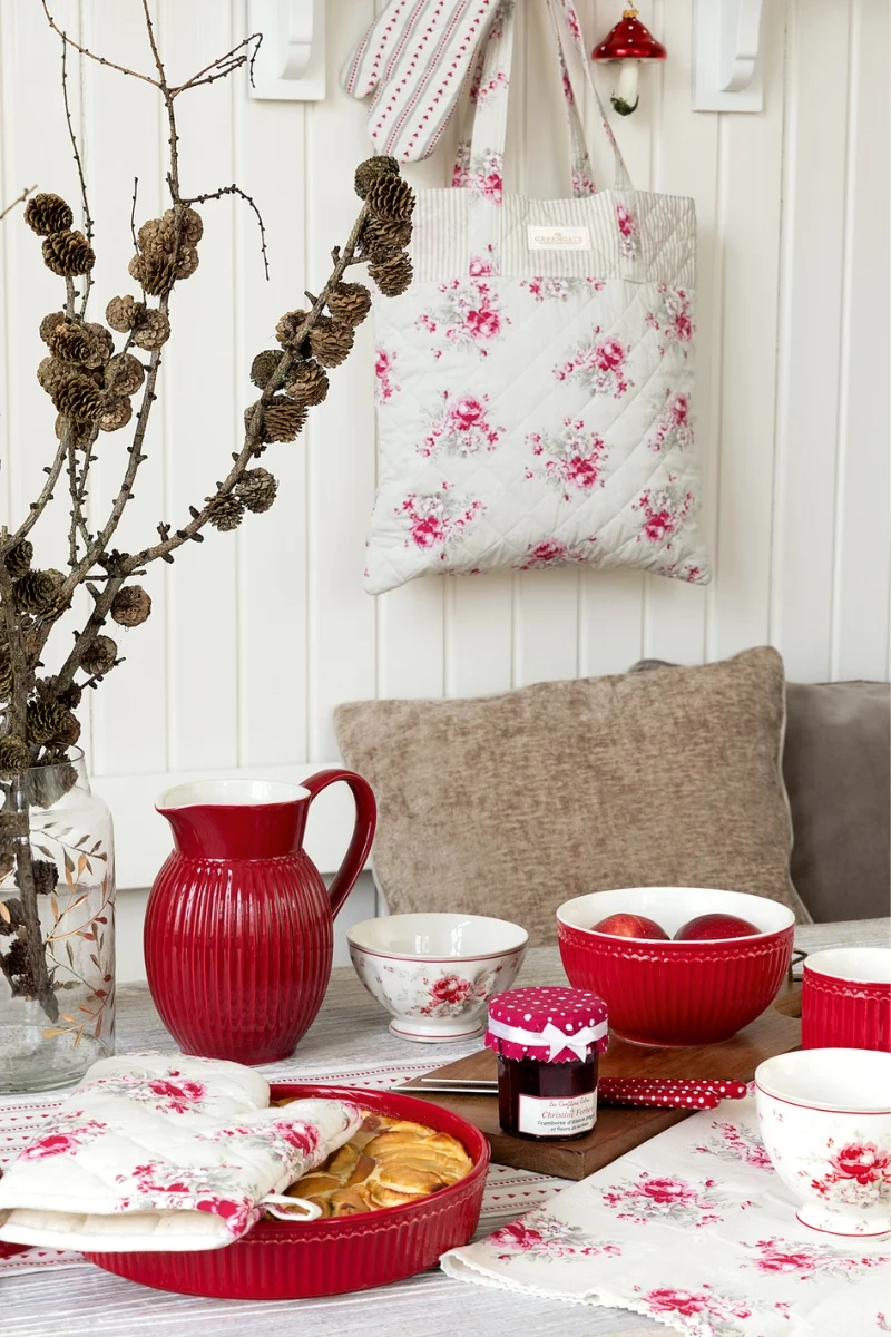 Greengate Marie French Bowl xlarge red 13,5cm
