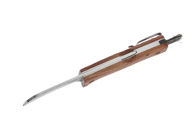 Pilzmesser Edelstahl mit Bürste abgerundete Spitze