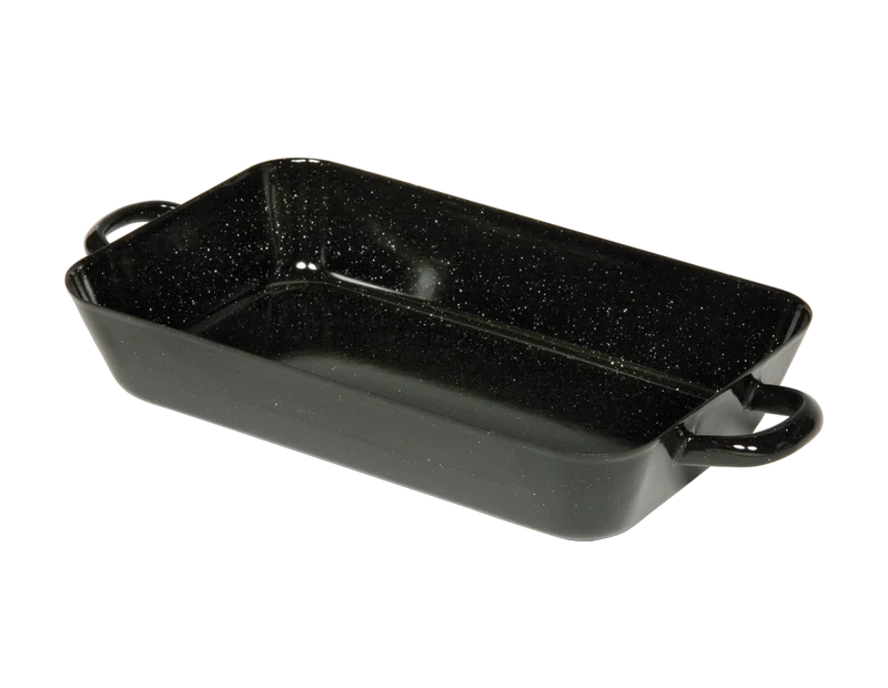 Bratpfanne 37x22x6,2cm Schwarz Emaille Profi