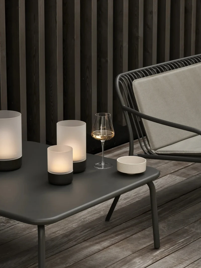 Blomus CALMA Mobile LED Leuchte granite gray M 19cm
