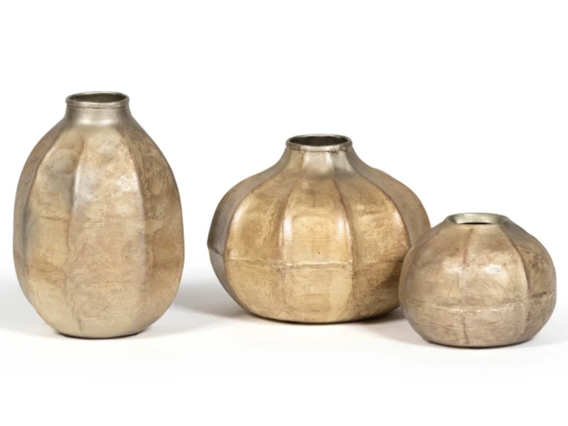Dekocandle Vase silber-gold Ø10,5 x 8 cm (1 Stück)