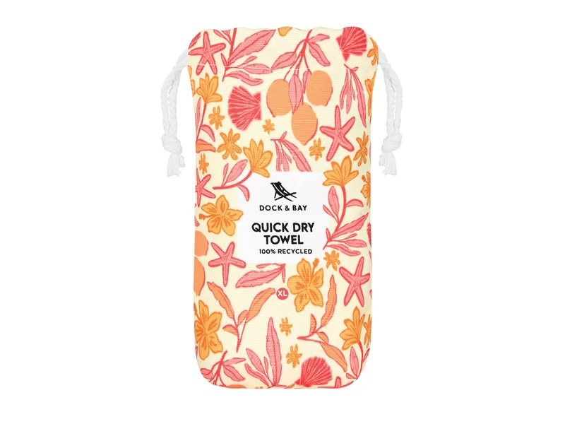 Dock & Bay Beach Towel XL Tangerine Tide 200x90cm