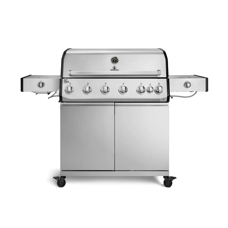 Burnhard Fat FRED Deluxe+ Gasgrill 6-Brenner Edelstahl mit Edelstahlrost Series 4