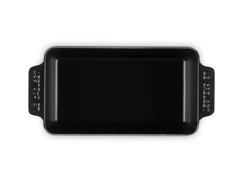 Le Creuset Backform Signature rechteckig schwarz matt 23cm