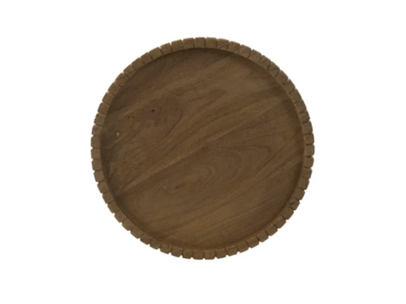 Light & Living Caleta Schale auf Fuß Holz matt 28 cm