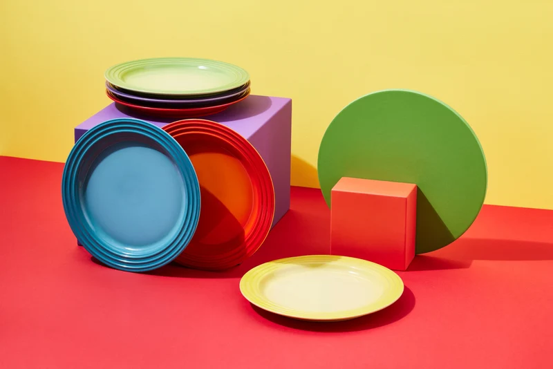 Le Creuset Regenbogen Speiseteller 27cm Set 6tlg