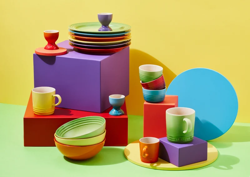Le Creuset Regenbogen Speiseteller 27cm Set 6tlg