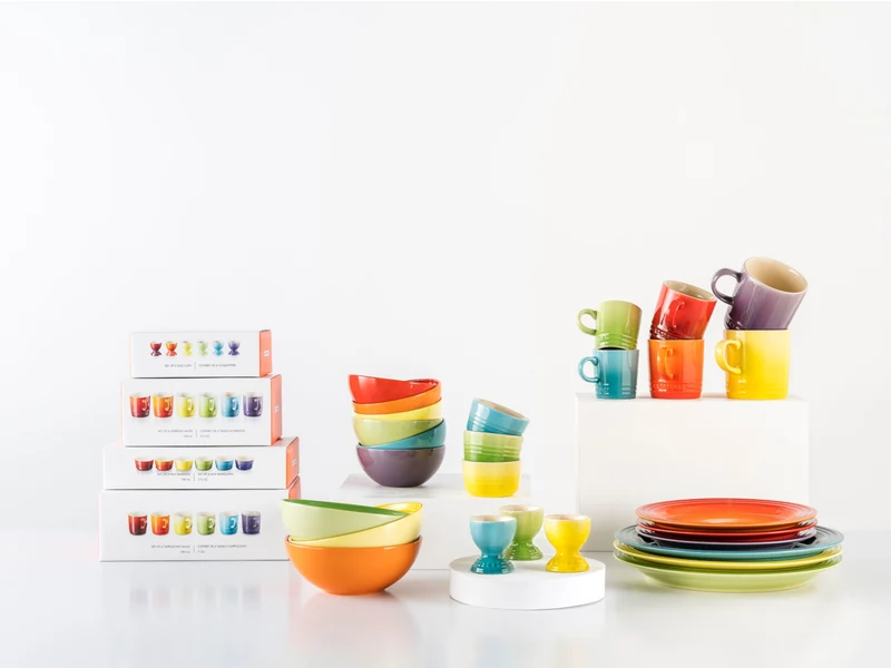 Le Creuset Regenbogen Speiseteller 27cm Set 6tlg