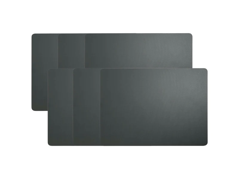 ASA Tischset Lederoptik basalt 46x33cm Set6