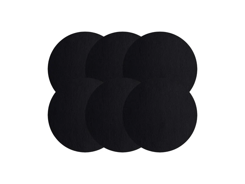 ASA Tischset rund Lederoptik schwarz 38cm Set6
