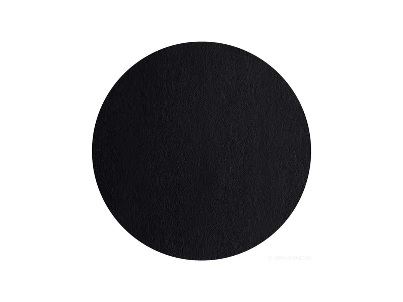 ASA Tischset rund Lederoptik schwarz 38cm Set4