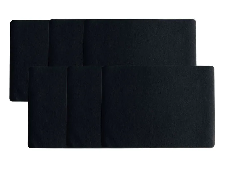 ASA Tischset Lederoptik schwarz 46x33cm Set6