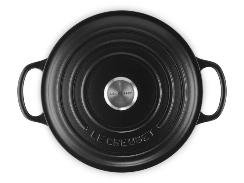 Le Creuset Bräter Signature rund schwarz matt 22cm