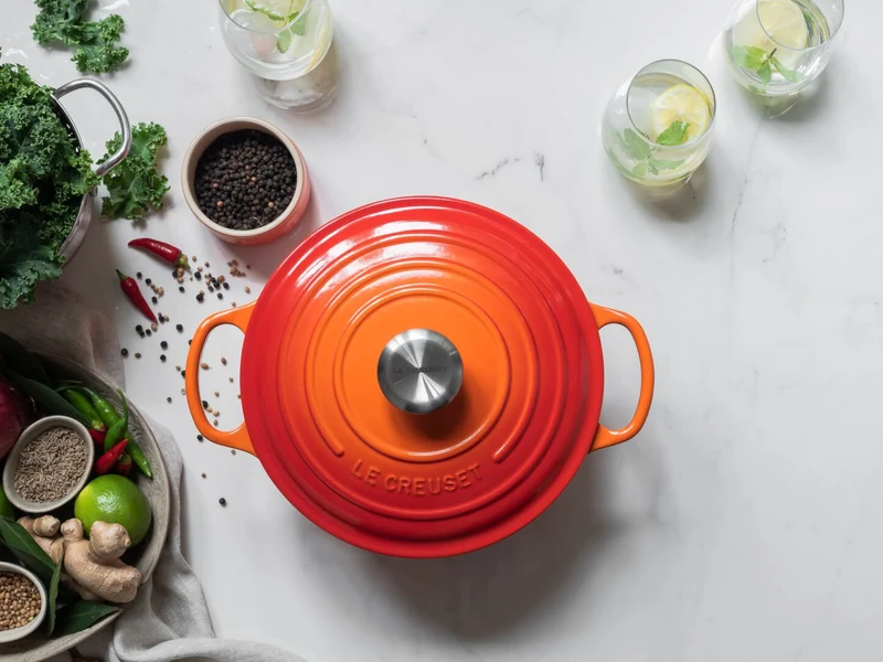 Le Creuset Bräter Signature rund schwarz matt 22cm