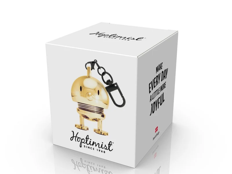 Hoptimist Bag charm gold 5,9cm