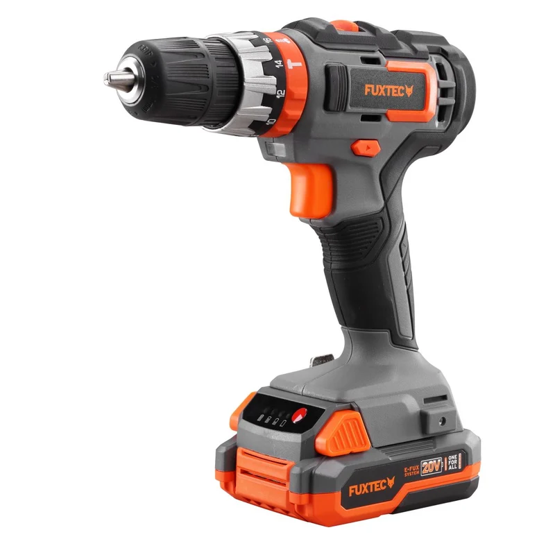 B-WARE FUXTEC 20V Akku Schlagbohrschrauber FX-E1SBS20 SET mit 2 x Akku 2Ah, 1 x Ladegerät 1A