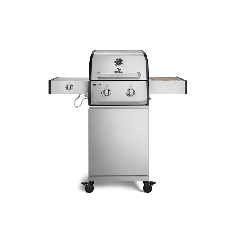 Burnhard FRED Jr. Deluxe Gasgrill Edelstahl 2-Brenner mit Edelstahlrost Series 4
