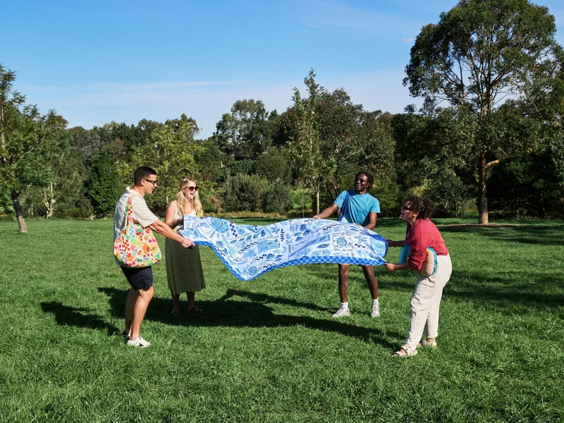 Dock & Bay Picnic Blanket L Grecian Shores 170x170cm
