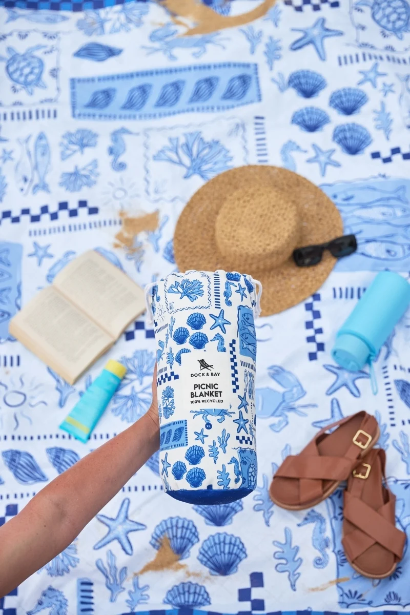 Dock & Bay Picnic Blanket L Grecian Shores 170x170cm
