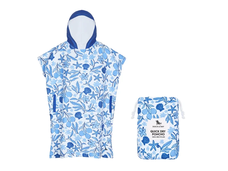 Dock & Bay Erwachsenen-Badeponcho L Wavy Baby 105x85cm