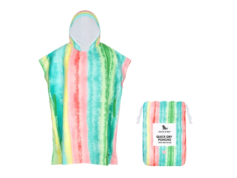 Dock & Bay Erwachsenen-Badeponcho L Watermelon Sugar 105x85cm