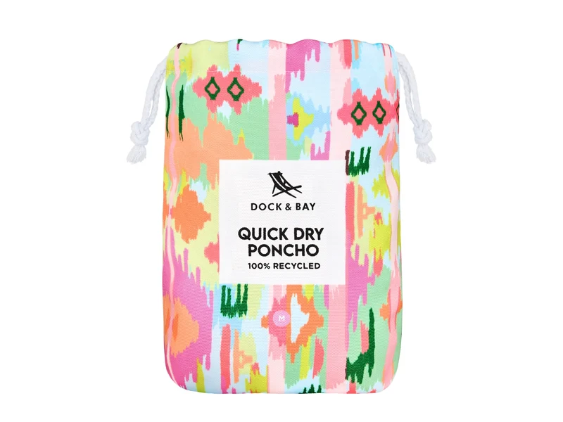 Dock & Bay Erwachsenen-Badeponcho M Ibiza Glow 99x70cm