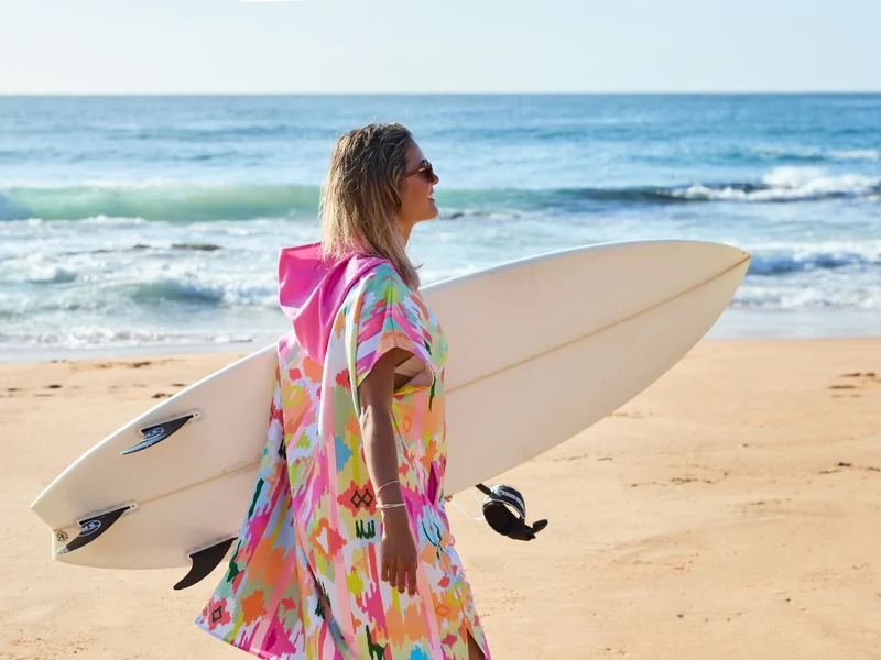 Dock & Bay Erwachsenen-Badeponcho M Ibiza Glow 99x70cm