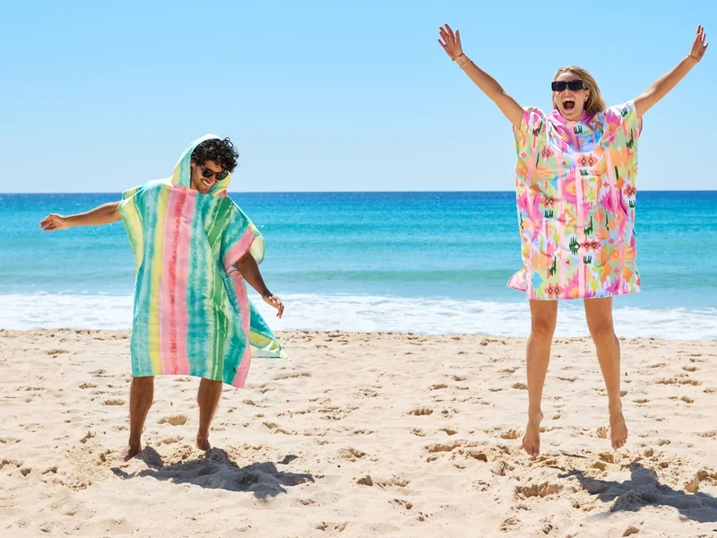 Dock & Bay Erwachsenen-Badeponcho M Ibiza Glow 99x70cm