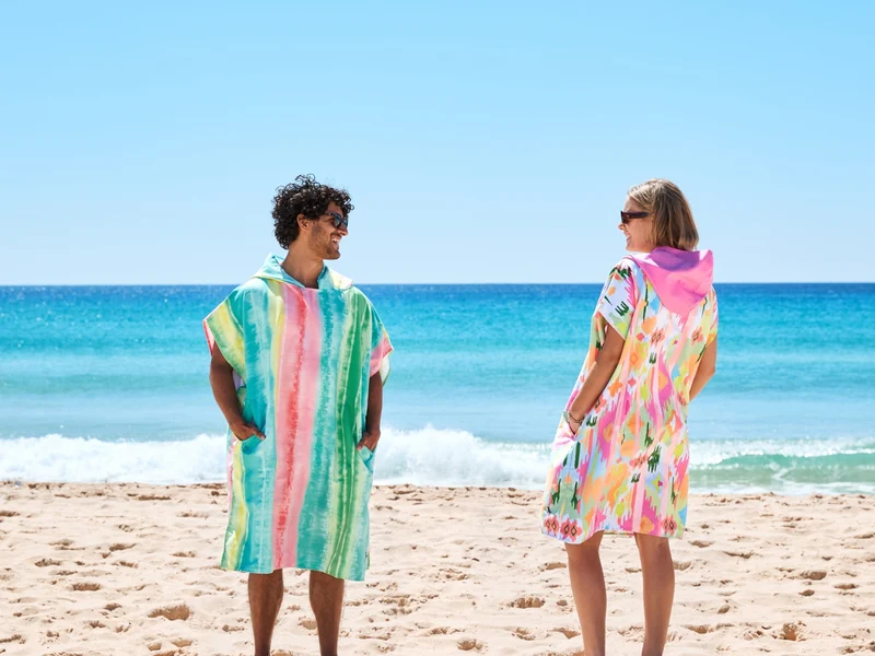 Dock & Bay Erwachsenen-Badeponcho L Ibiza Glow 105x85cm