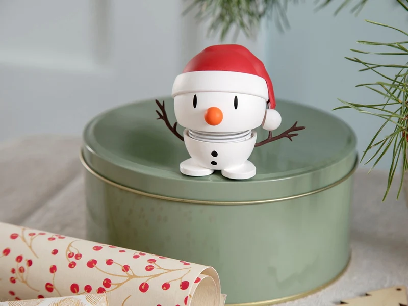 Hoptimist Soft Santa Snowman S white 6,9cm