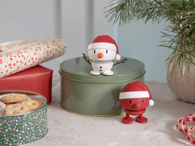 Hoptimist Soft Santa Snowman S white 6,9cm