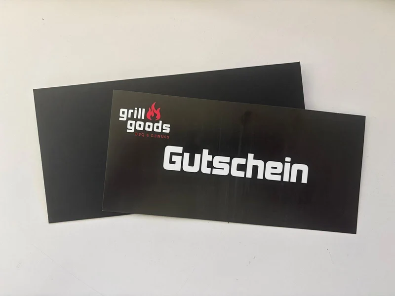 Grillgoods Gutscheinkarte mit Umschlag
