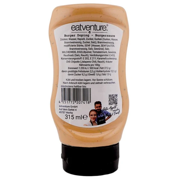 Eatventures Burger Doping, 315ml